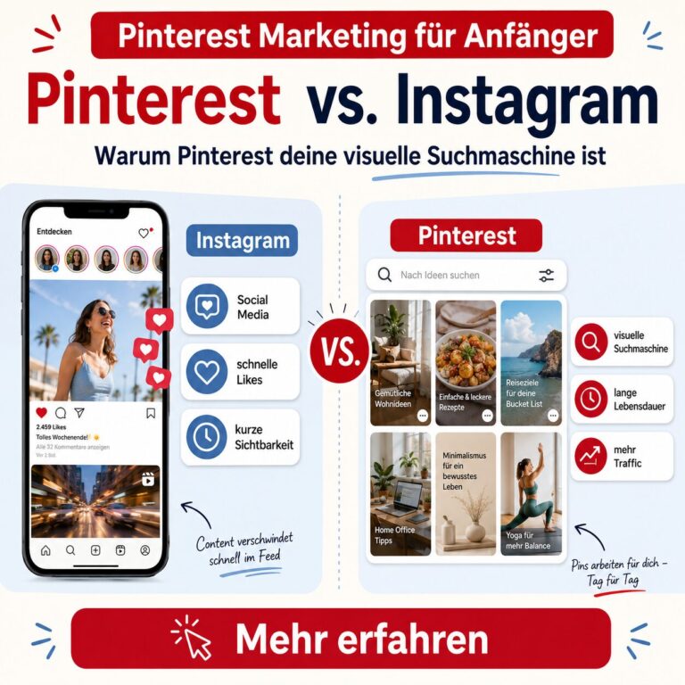 Pinterest vs. Instagram: Warum Pinterest deine visuelle Suchmaschine ist
