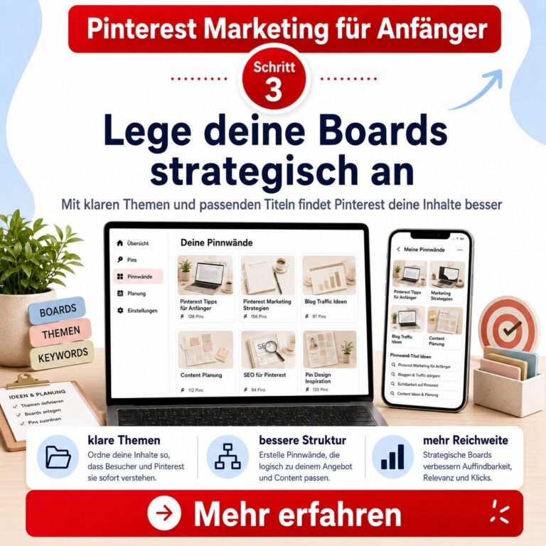 Schritt 3: Lege deine Boards strategisch an