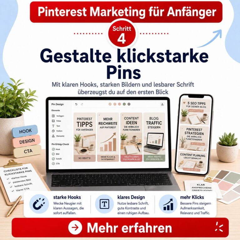 Schritt 4: Gestalte klickstarke Pins